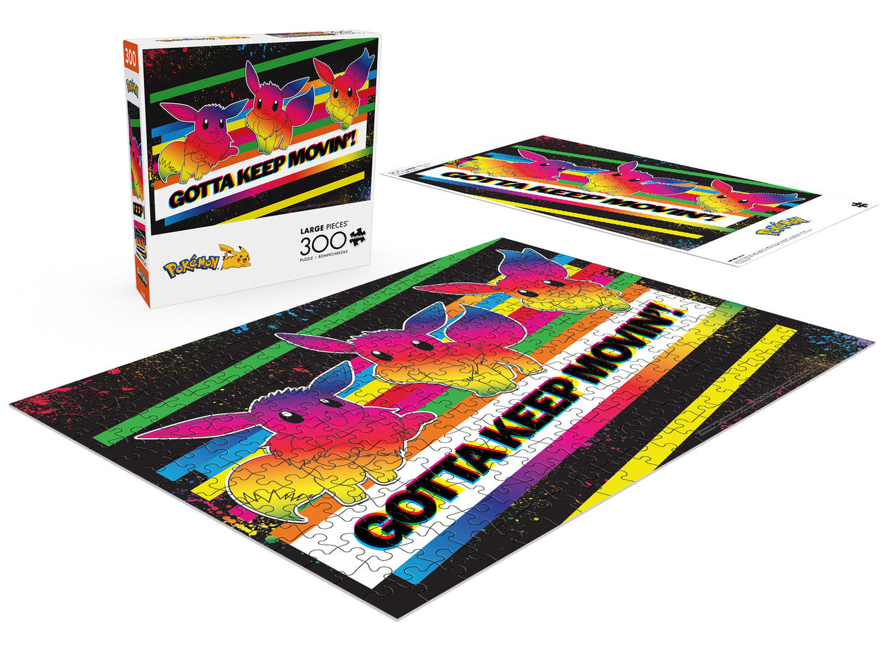 buffalo-games-jigsaw-puzzles-pok-mon-gotta-keep-movin-puzzle-300-teile-eevee image 4