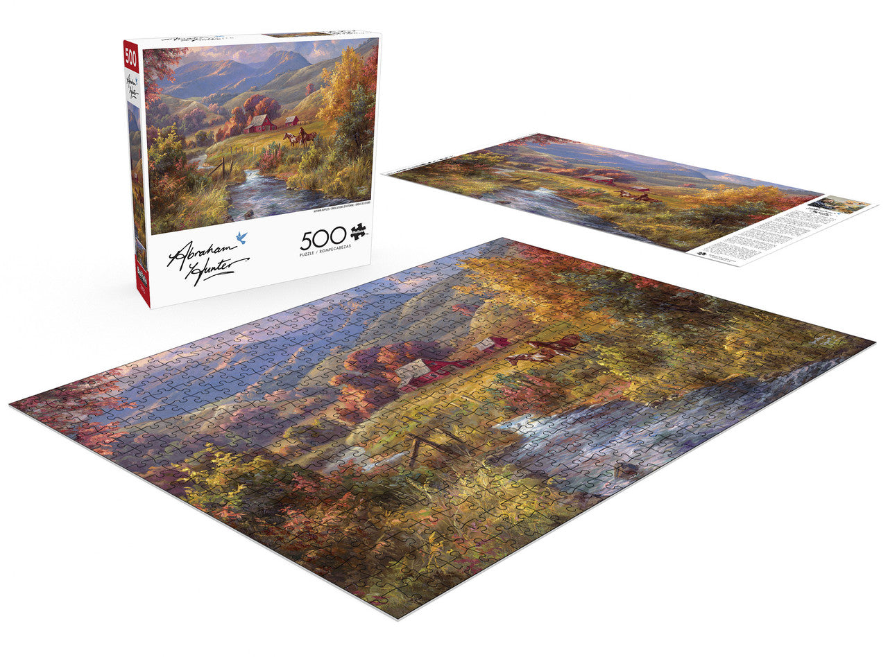 buffalo-games-autumn-ripples-puzzle-500-teile-pferde-herbst image 3