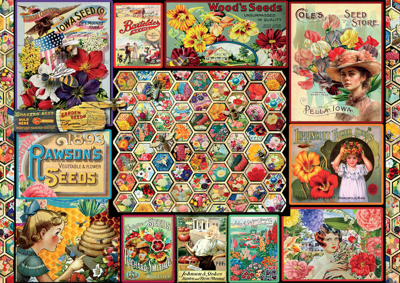 buffalo-games-bonjour-vintage-ephemera-puzzle-500-teile image 2
