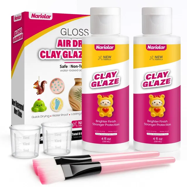 nariolar-tonlack-glasur-2x120ml-gl-nzend-mit-pinsel image 1