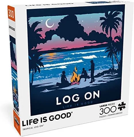 buffalo-games-life-is-good-tropical-log-on-300-teile-puzzle-strand image 1