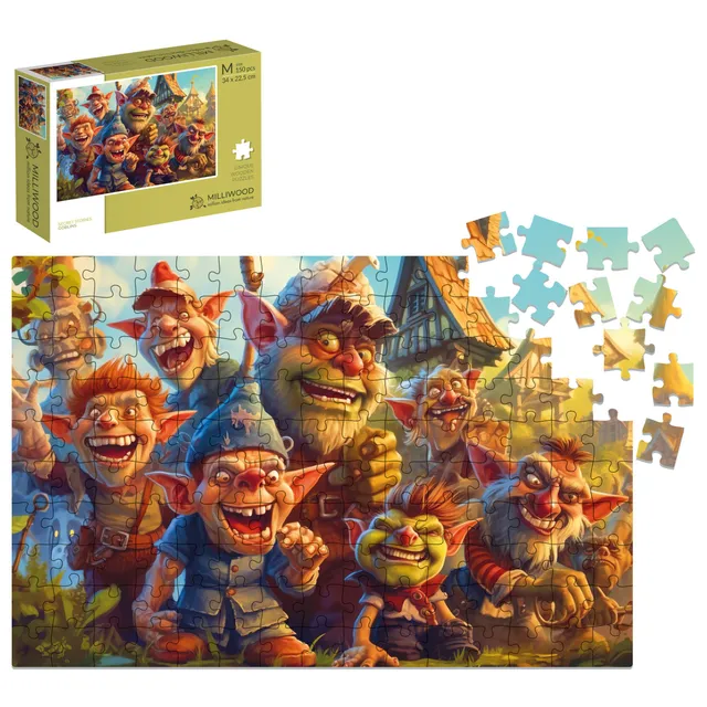 milliwood-secret-stories-goblins-holzpuzzle-150-teile-fantasy image 1