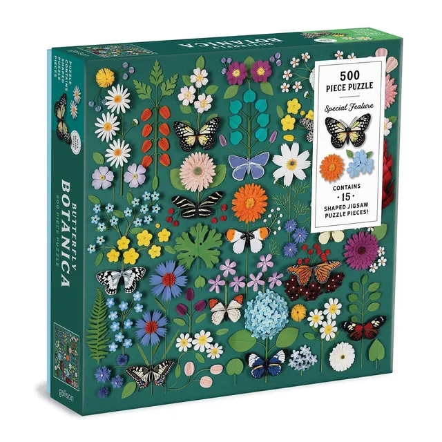 galison-butterfly-botanica-puzzle-500-teile-schmetterling image 1
