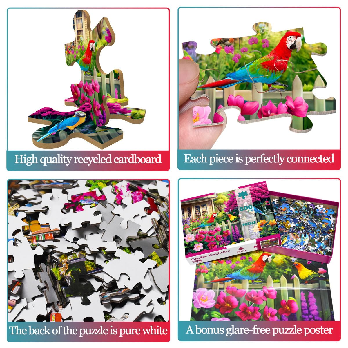 huadada-eisvogel-puzzle-500-teile-49x35cm-mit-poster image 3