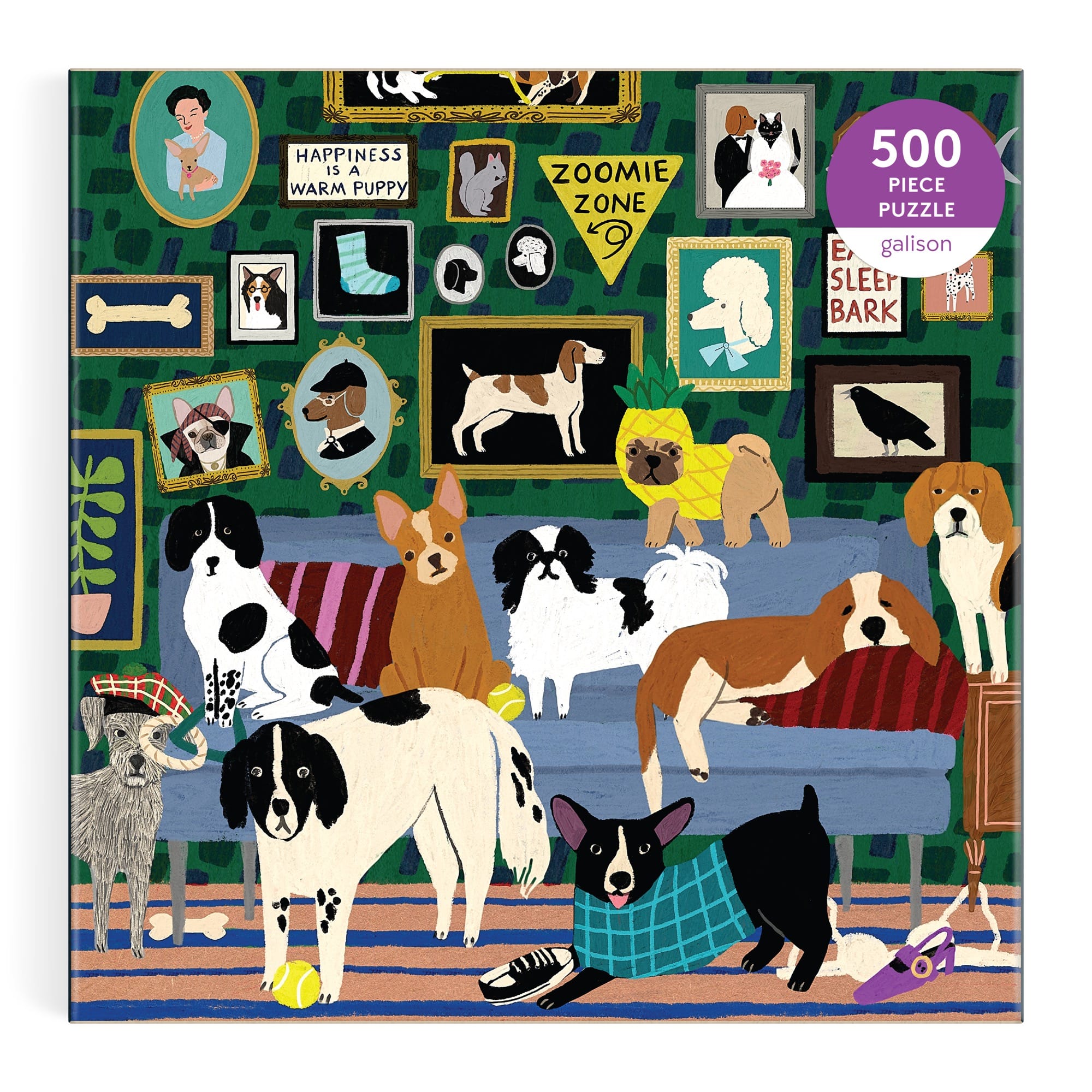 galison-lounge-dogs-500-teile-puzzle-hunde image 2