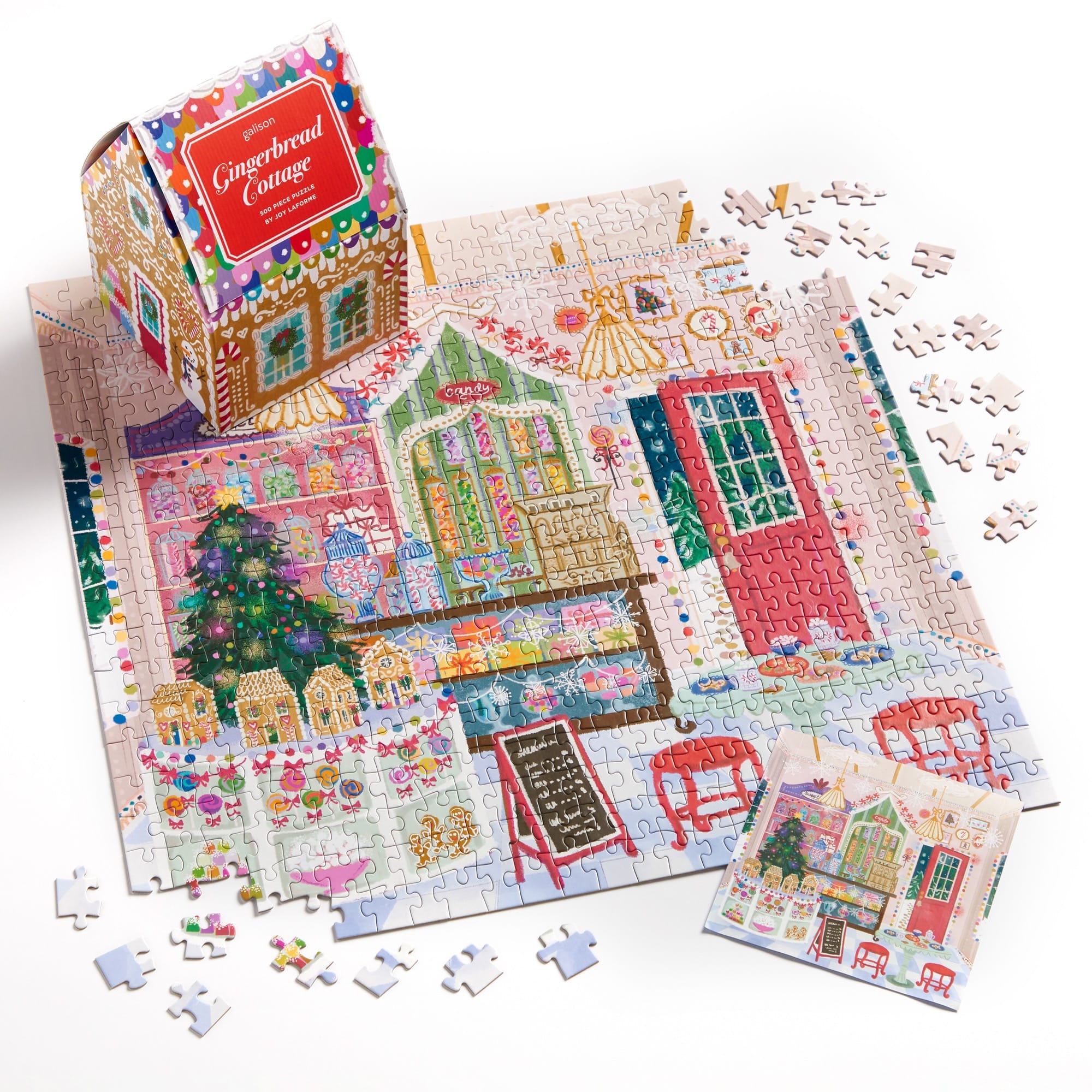 galison-joy-laforme-gingerbread-cottage-puzzle-haus-500t image 5