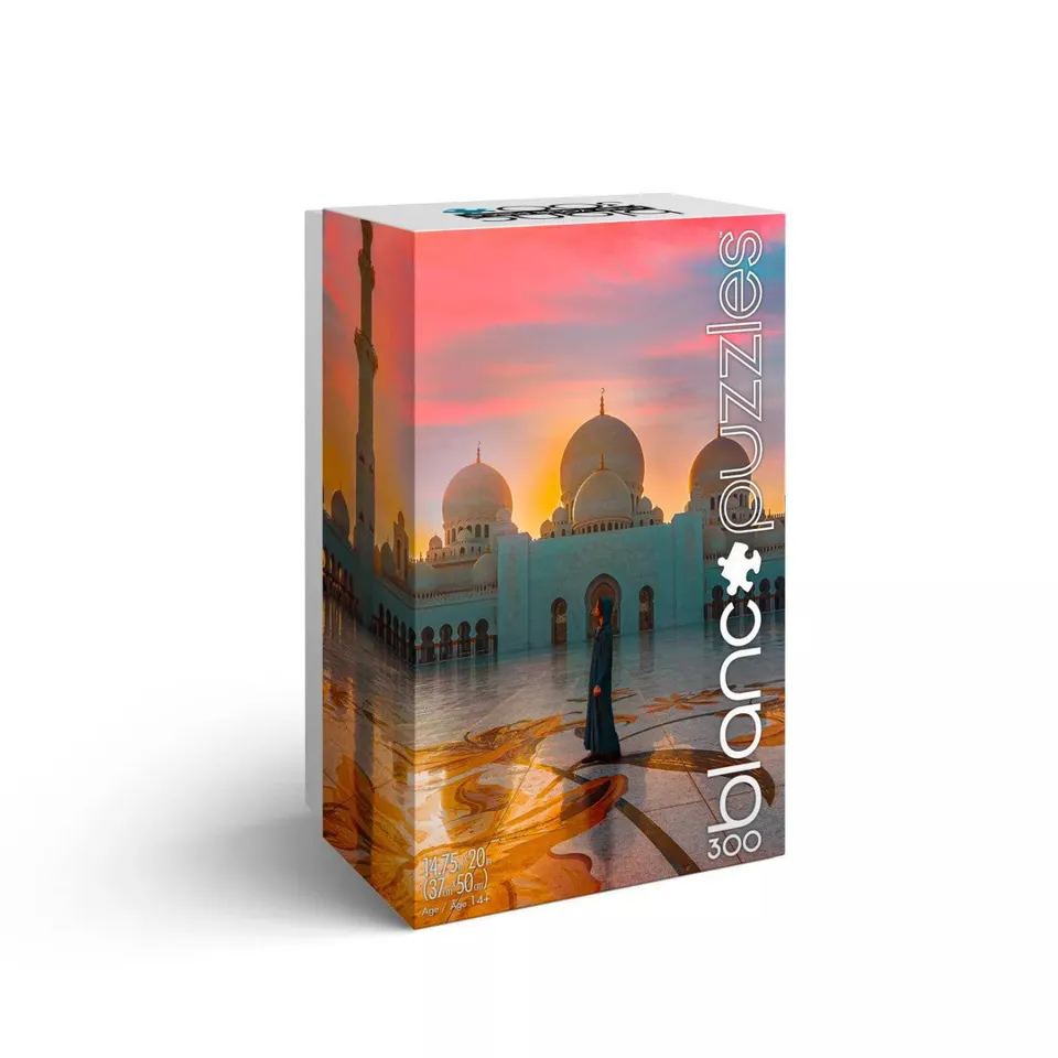 buffalo-games-blanc-sunset-abu-dhabi-mosque-puzzle-300-teile-sonnenuntergang image 1
