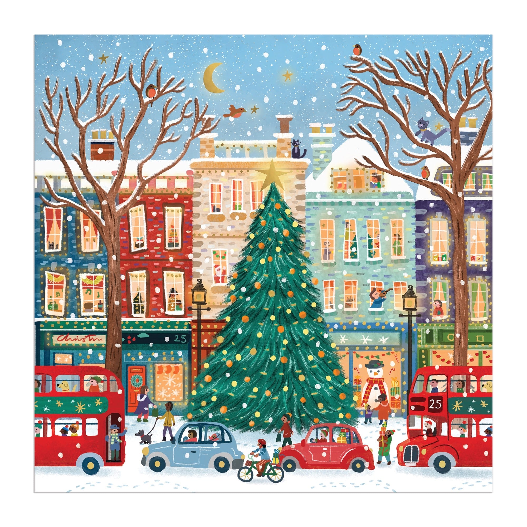 galison-tinsel-city-puzzle-500-teile-folie-weihnachten image 6