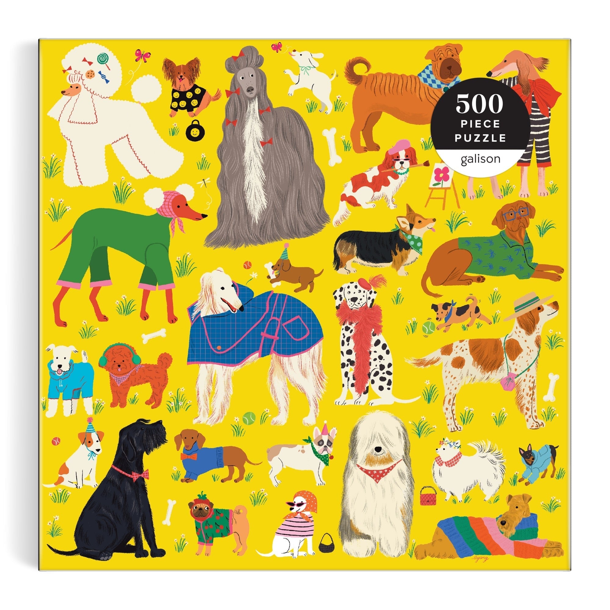 galison-fashionable-dogs-500-teile-puzzle-hunderassen image 2