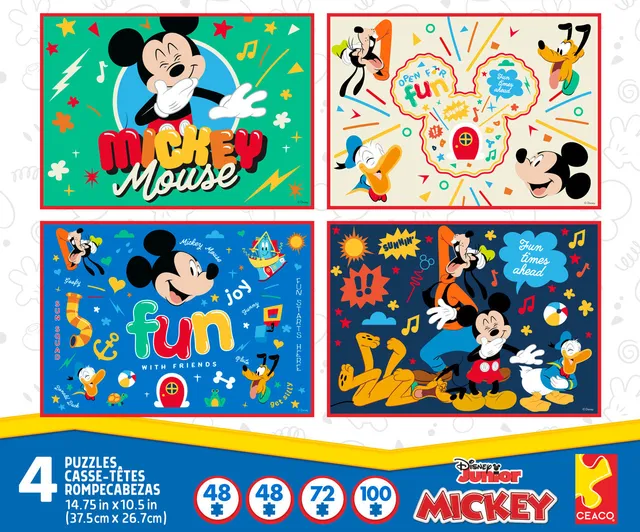 ceaco-disney-mickey-mouse-puzzle-multipack-4-puzzles-kinder image 1