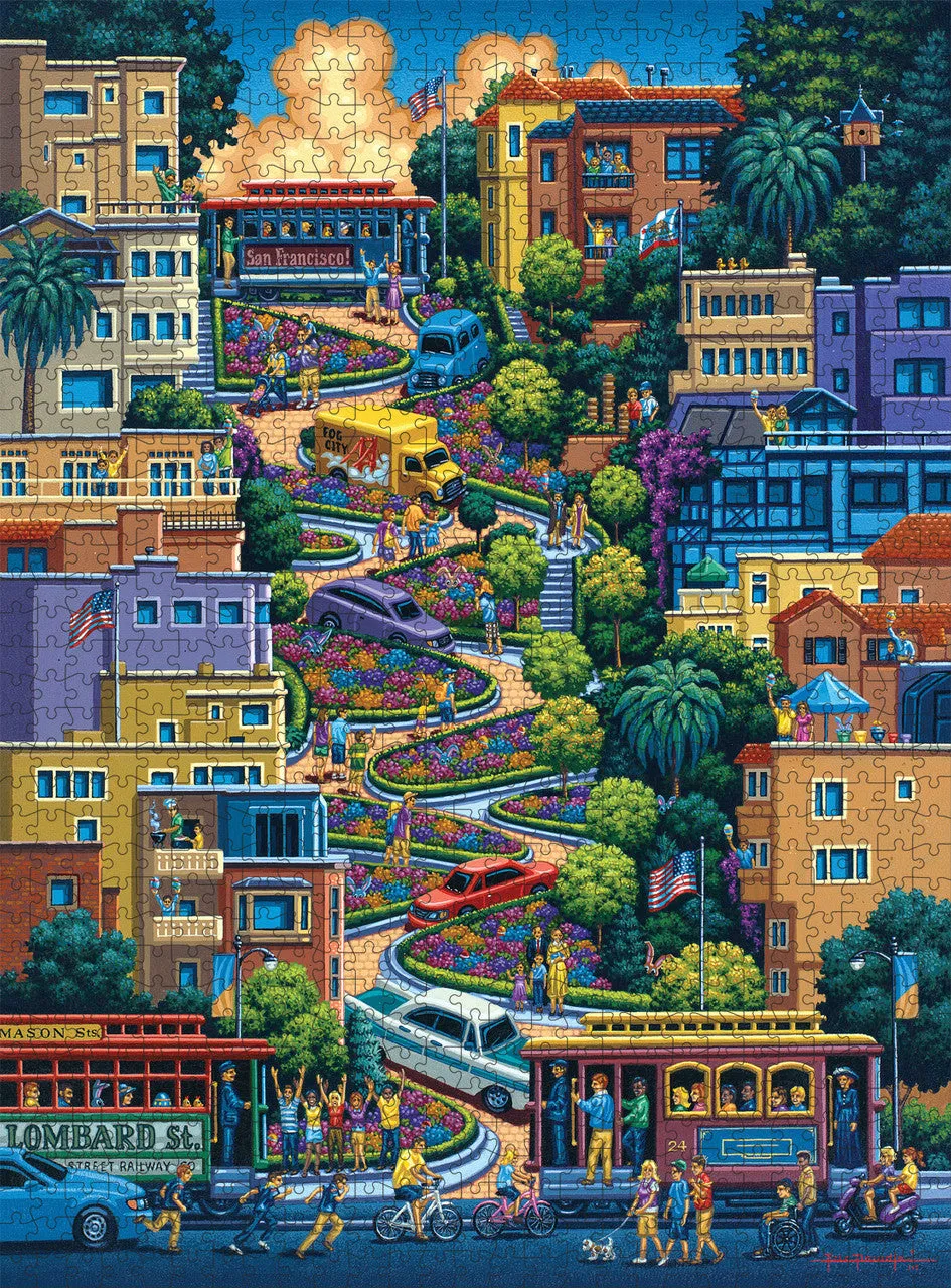 buffalo-games-eric-dowdle-lombard-street-1000-teile-puzzle image 1