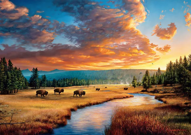 buffalo-games-chuck-black-never-ending-cycle-puzzle-300-xl-teile image 1