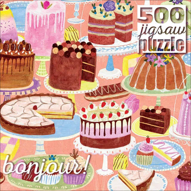 buffalo-games-bonjour-cakes-galore-puzzle-500-teile-kuchen image 1