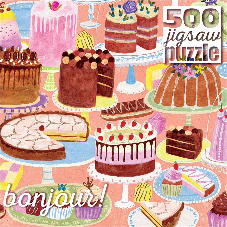 buffalo-games-bonjour-cakes-galore-puzzle-500-teile-kuchen image 1