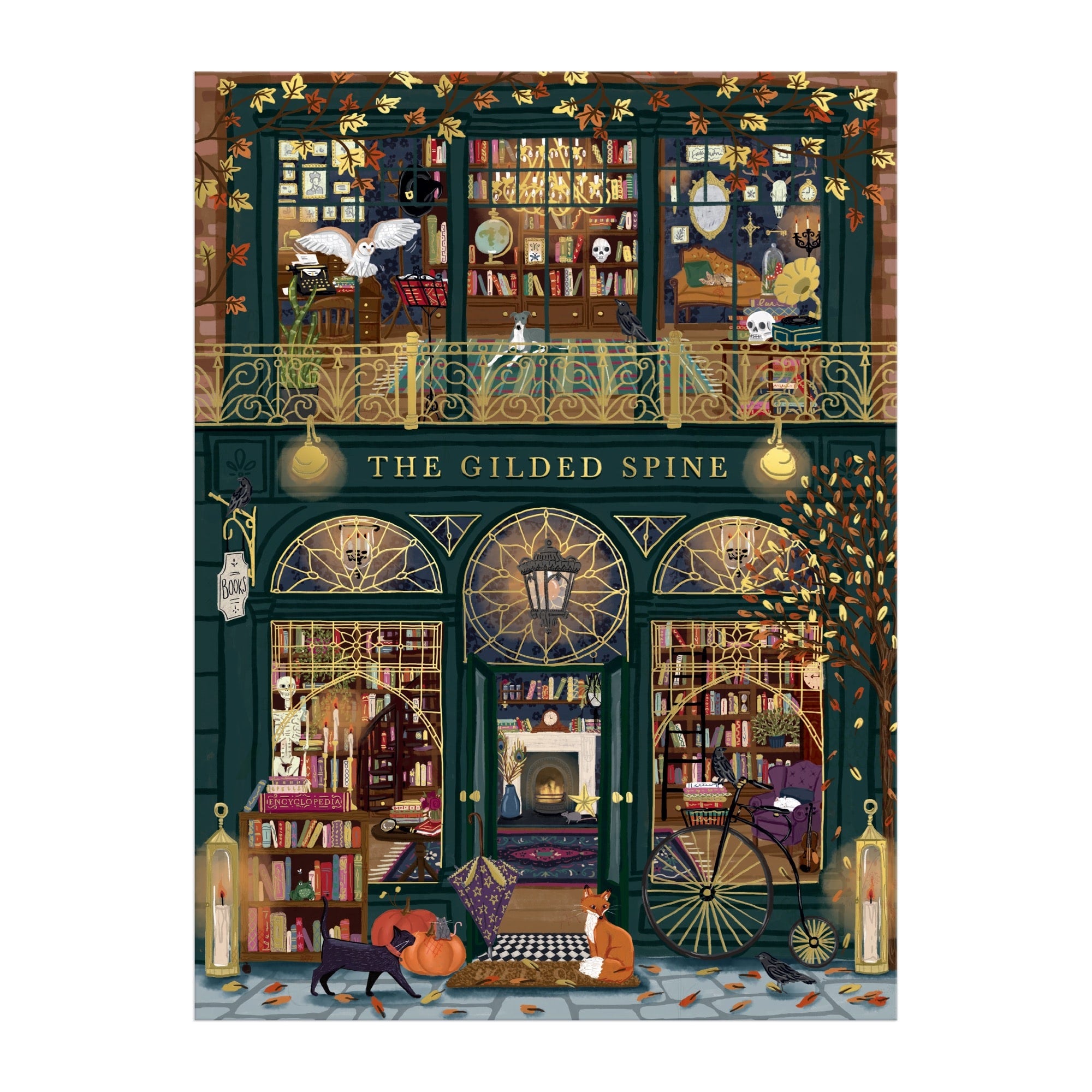 galison-the-gilded-spine-1000-teile-folien-puzzle-buch image 6