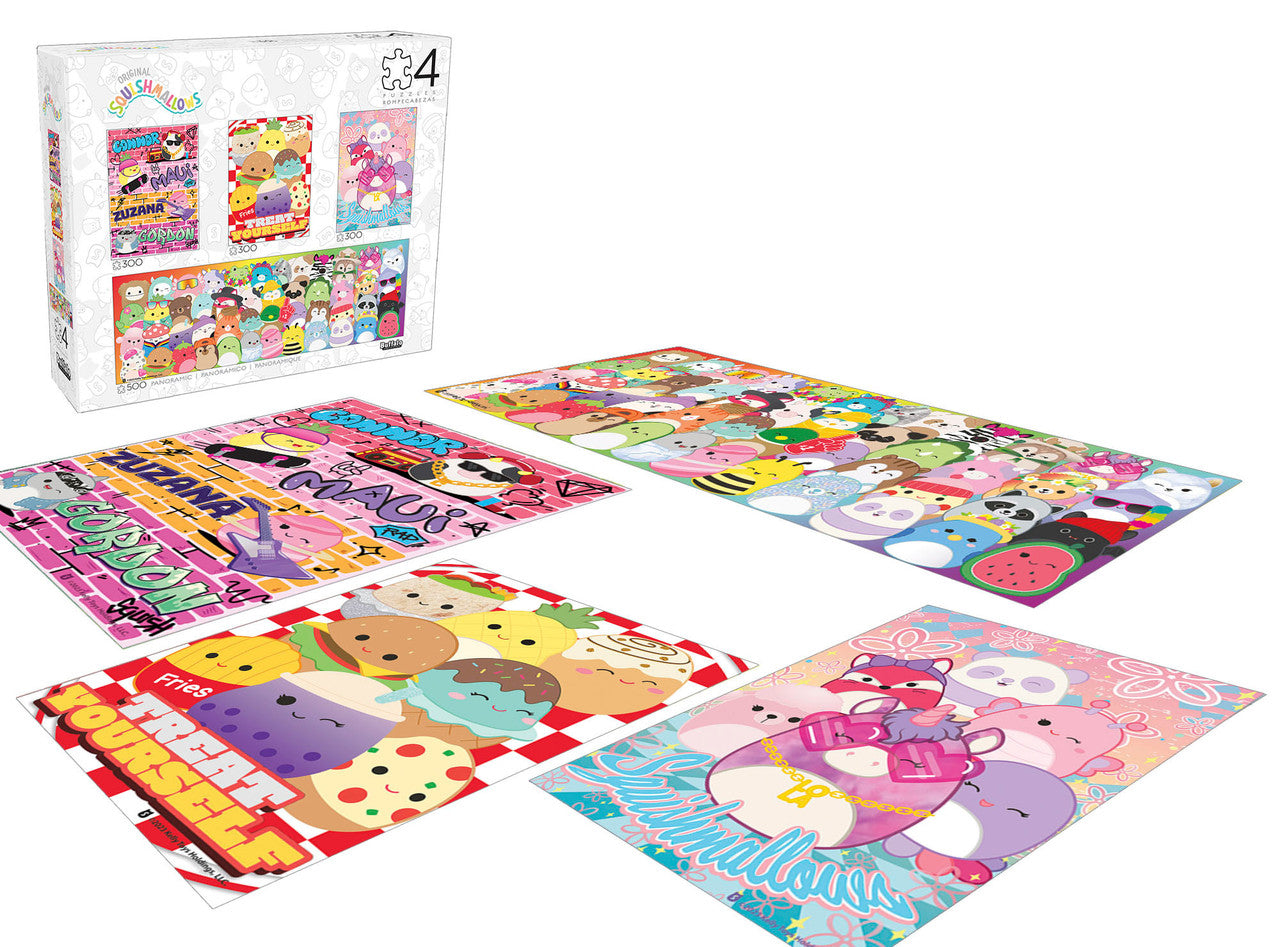 buffalo-games-squishmallow-party-pack-4x-puzzle-300-500 image 2