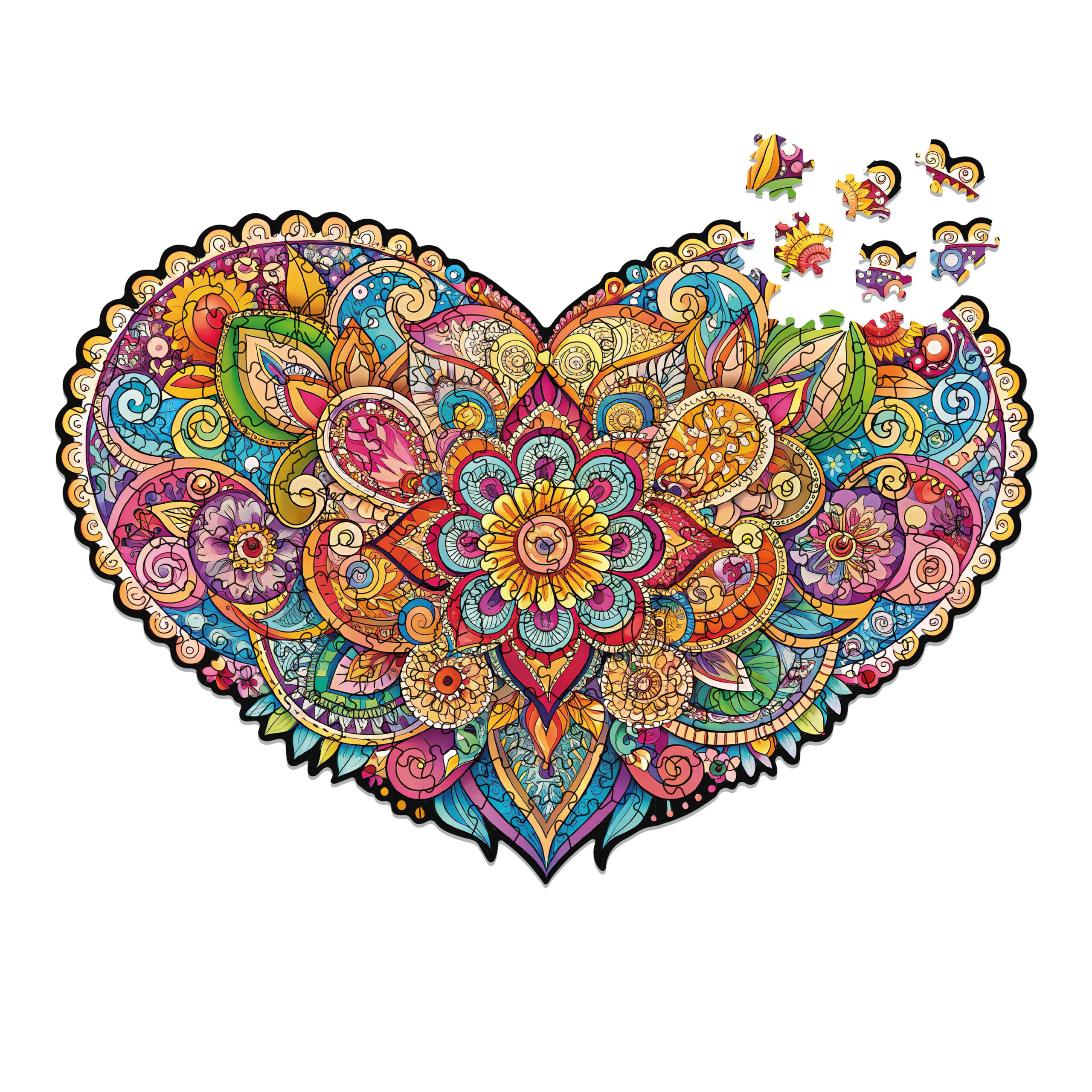 milliwood-peace-harmony-holzpuzzle-liebes-mandala-150-teile-herz image 1