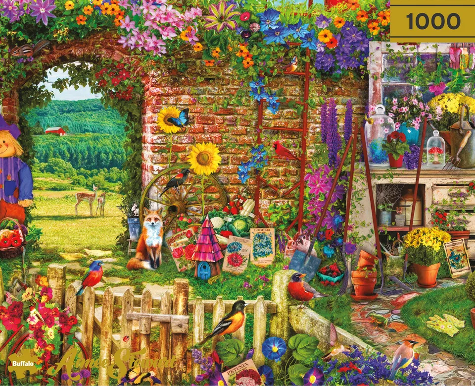 buffalo-games-aimee-stewart-garden-gate-1000-teile-puzzle-gold image 1