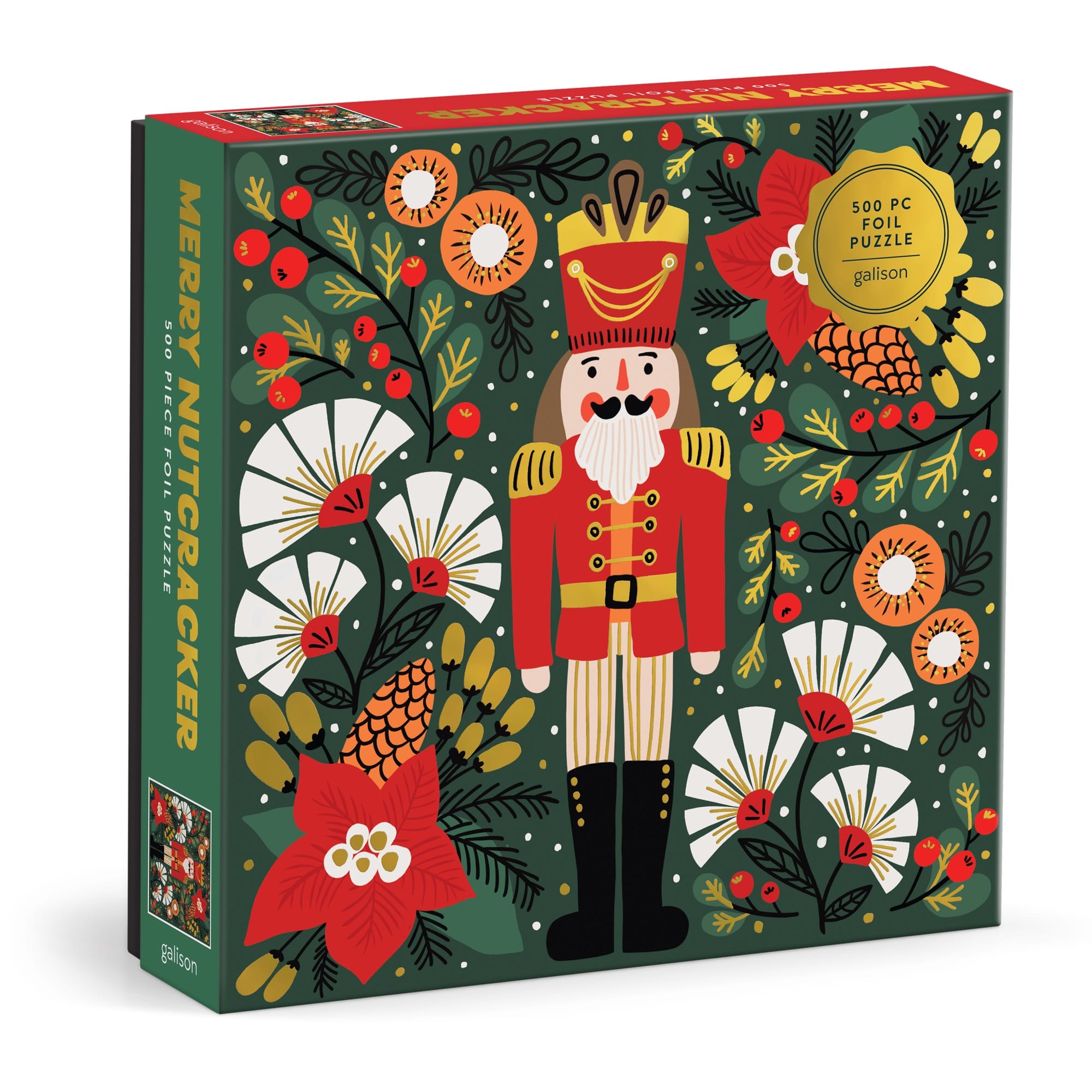 galison-merry-nutcracker-puzzle-500-teile-folie-weihnachten image 1