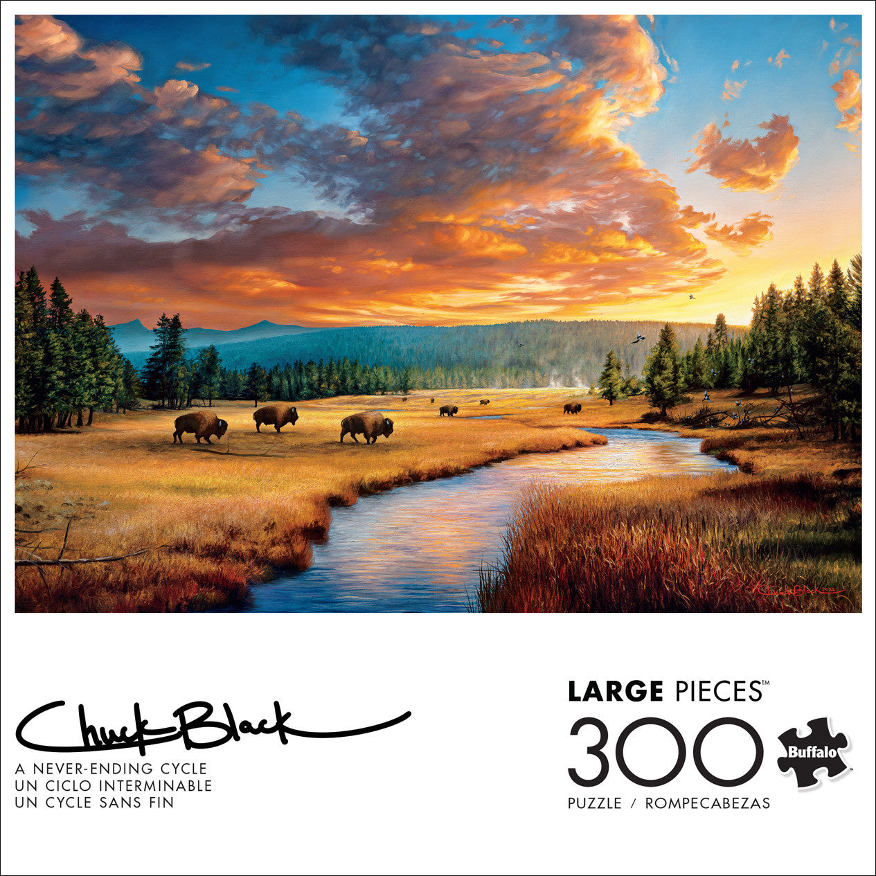 buffalo-games-chuck-black-never-ending-cycle-puzzle-300-xl-teile image 4