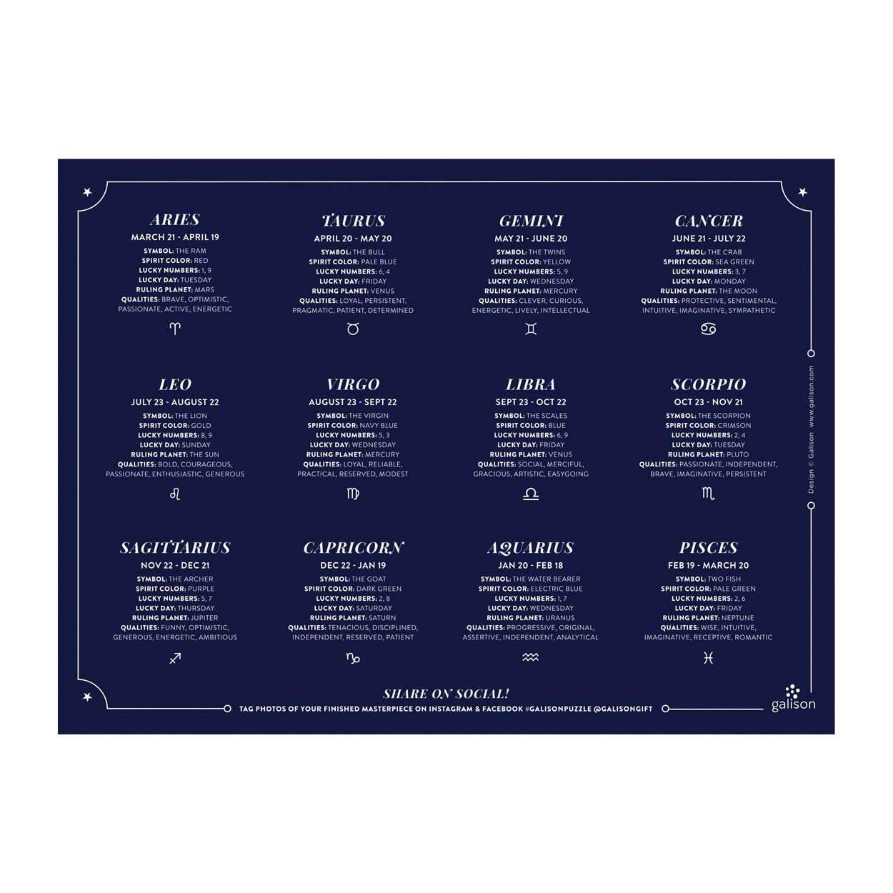 galison-cosmos-astrology-foil-puzzle-1000-teile-sternzeichen image 4