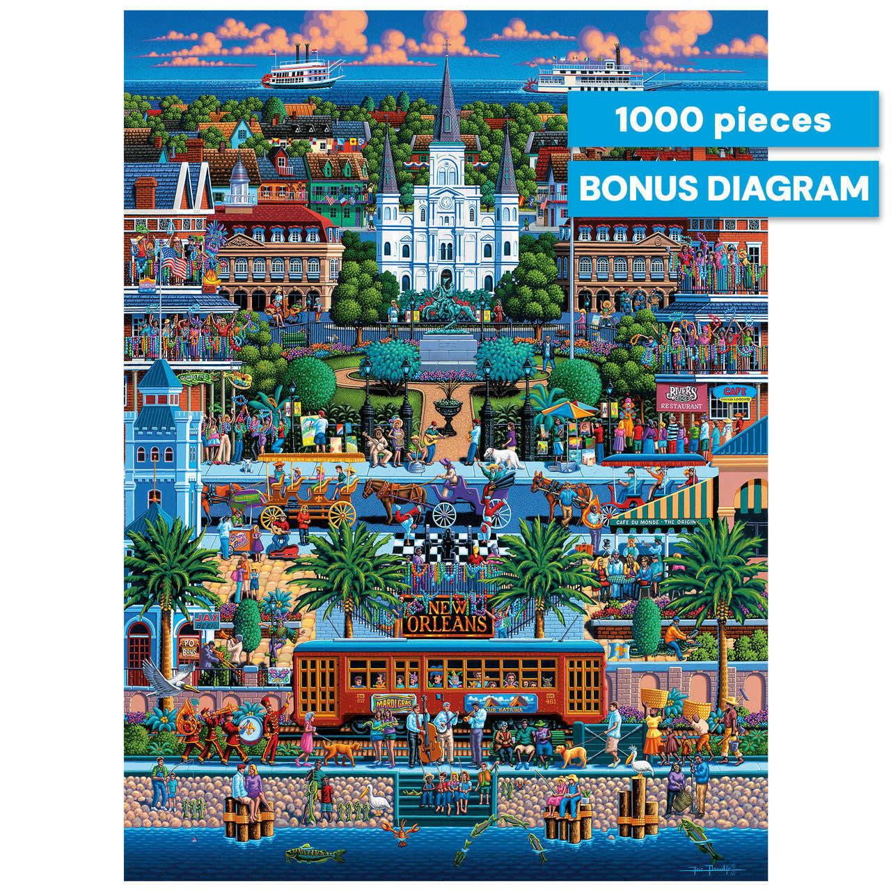 buffalo-games-dowdle-new-orleans-1000-teile-puzzle-stadt image 2