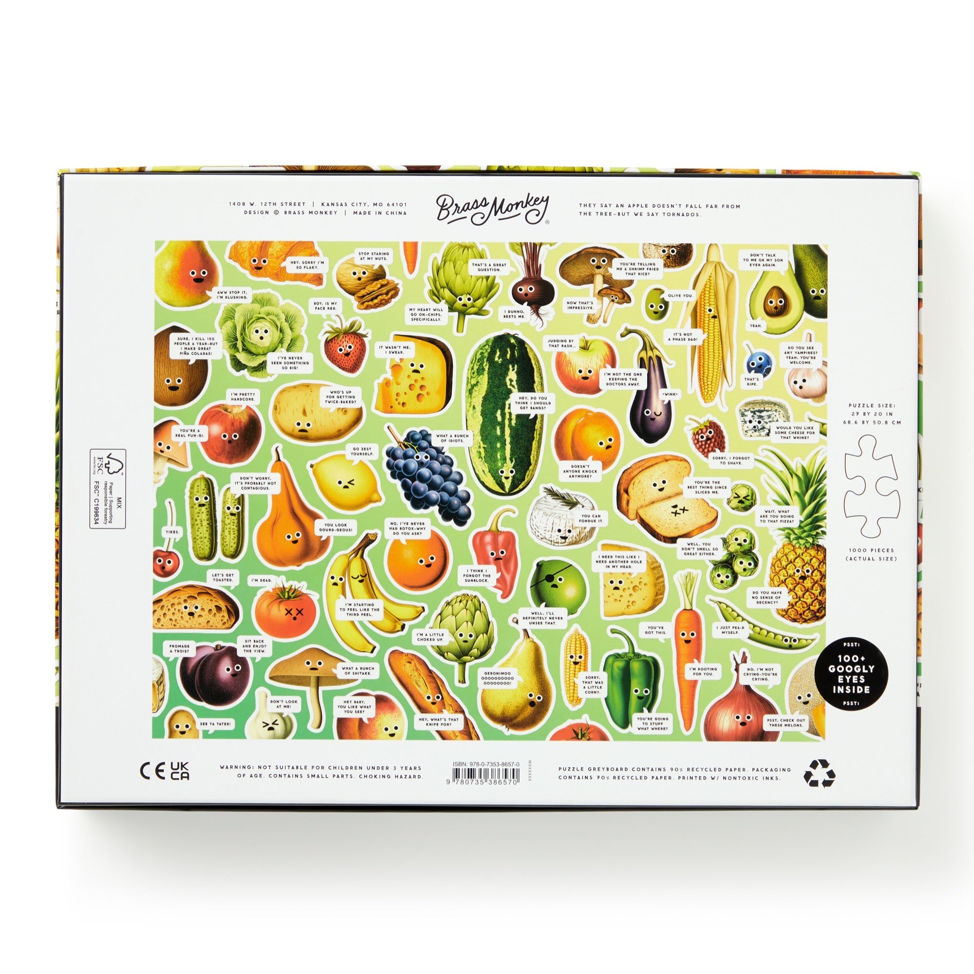 galison-googly-food-1000-teile-puzzle-mit-wackelaugen-essen image 6