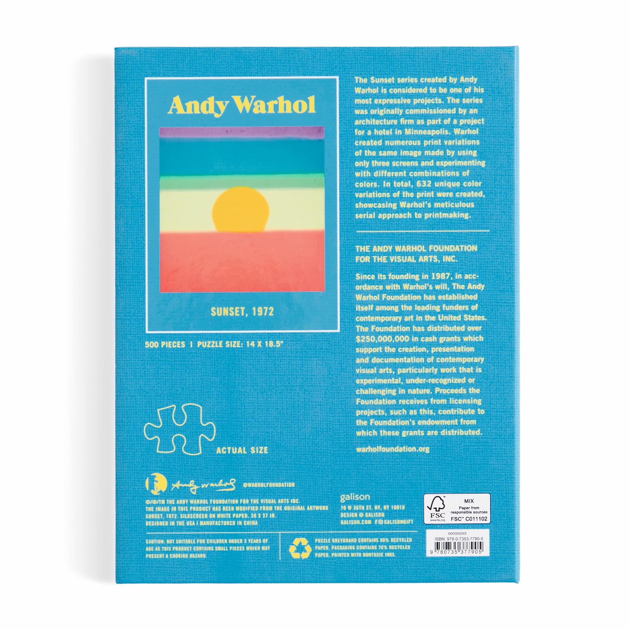 galison-andy-warhol-sunset-puzzle-500-teile-buchbox image 4