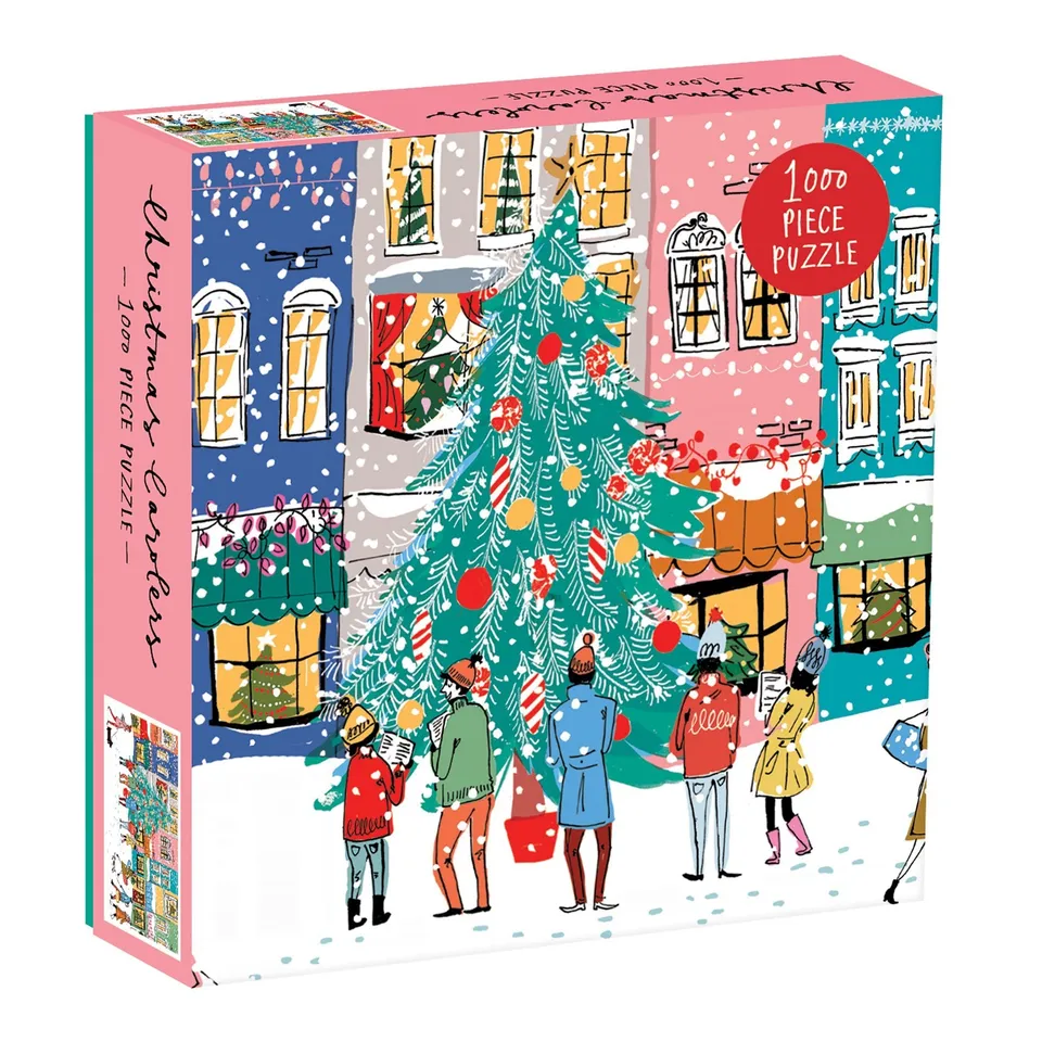galison-christmas-carolers-puzzle-1000-teile-weihnachten image 1