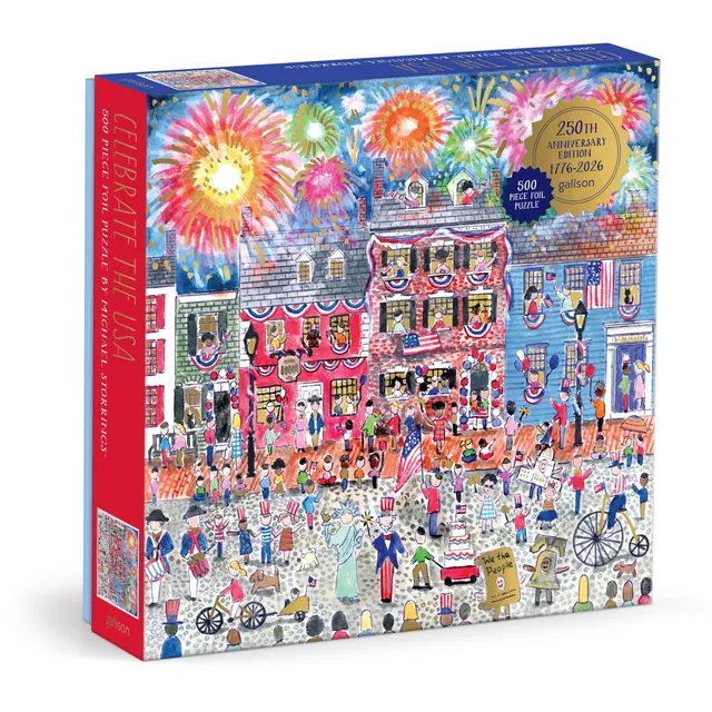 galison-michael-storrings-celebrate-the-usa-500-teile-puzzle-mit-folie image 1