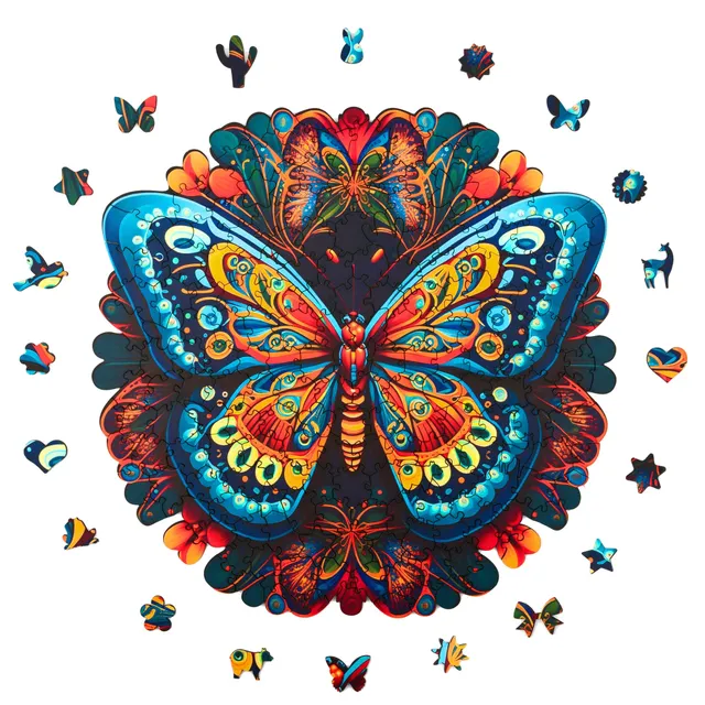 milliwood-peace-and-harmony-elusive-holzpuzzle-206-teile-schmetterling image 1