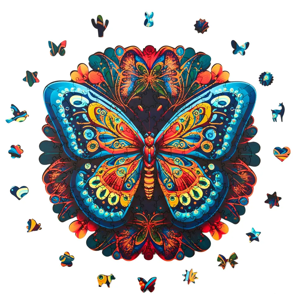milliwood-peace-and-harmony-motyl-holzpuzzle-206-teile-mandala image 1