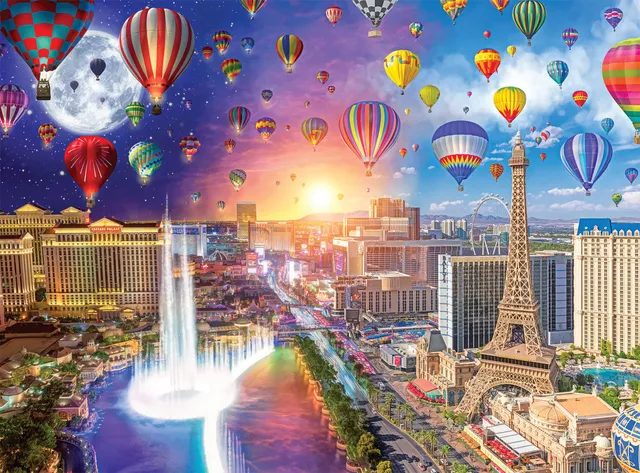 buffalo-games-vegas-balloon-show-1000-teile-puzzle-tag-nacht image 1
