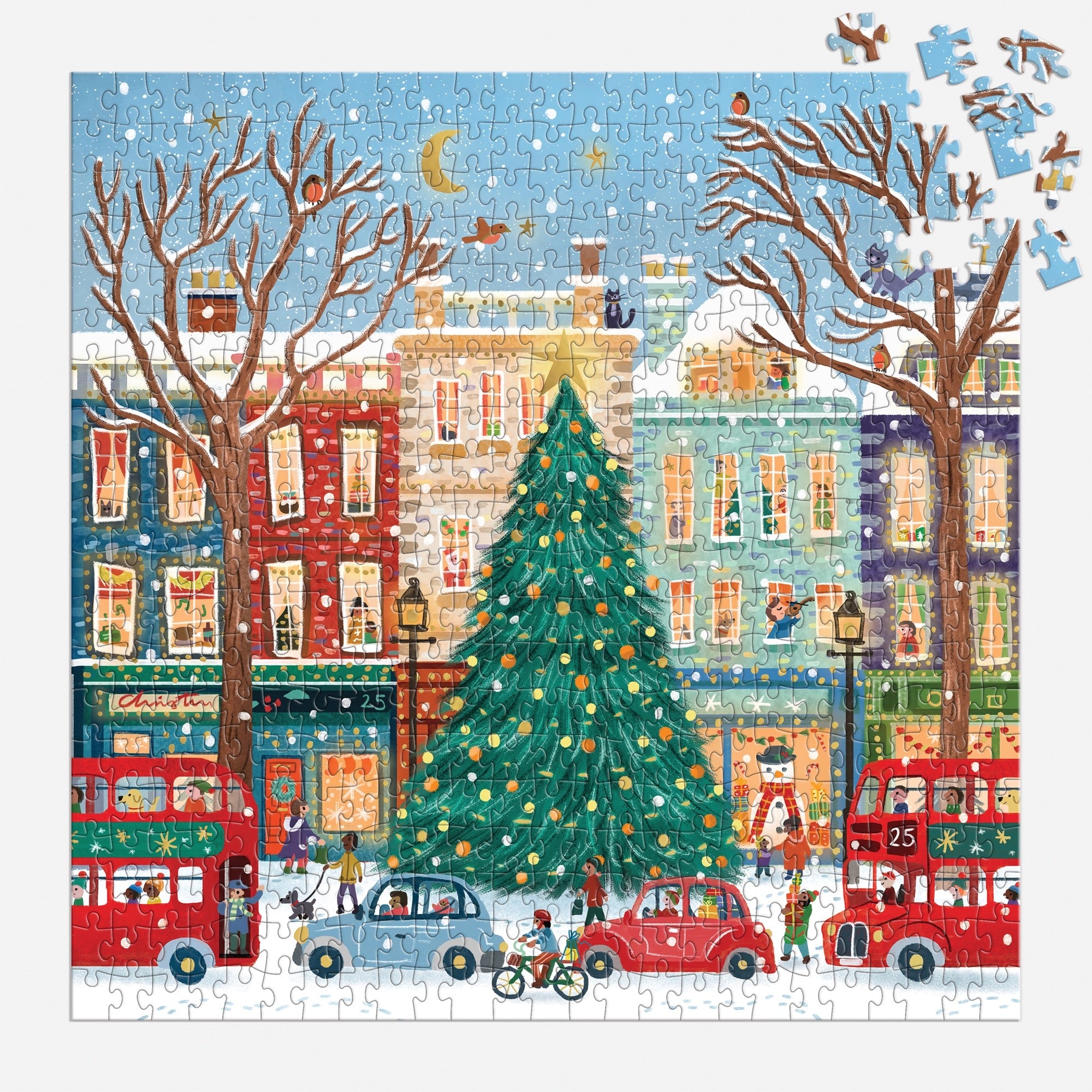 galison-tinsel-city-puzzle-500-teile-folie-weihnachten image 4