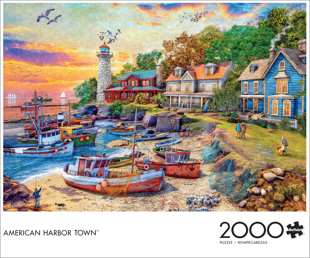 buffalo-games-american-harbor-town-2000-teile-puzzle-hafen image 2