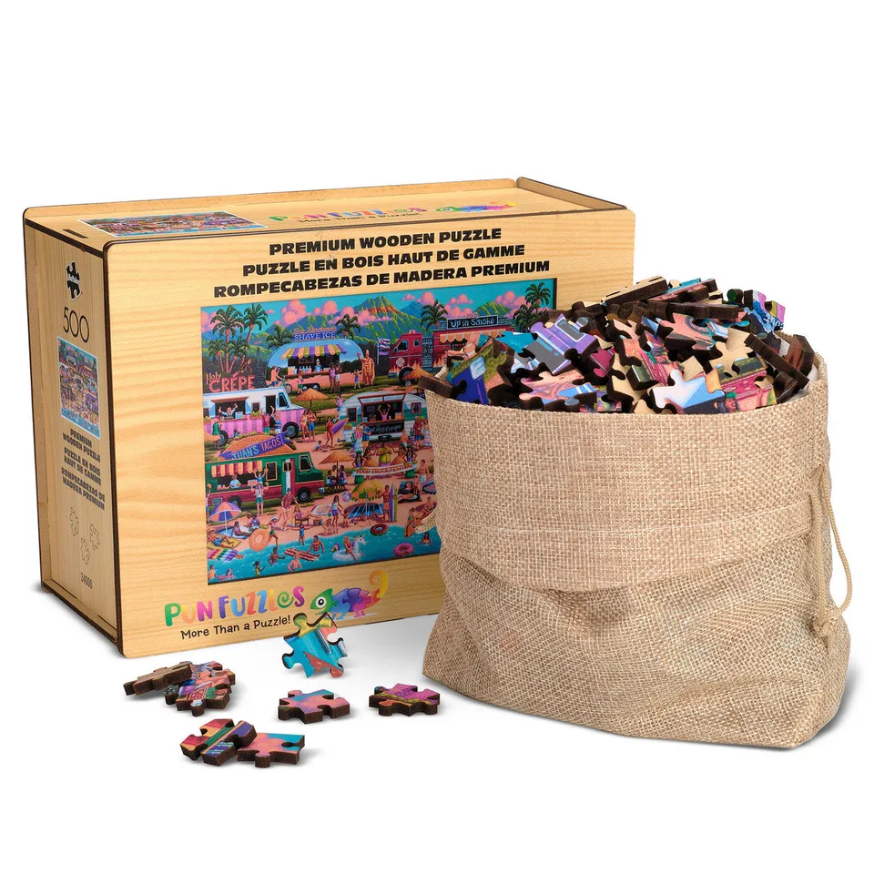 buffalo-games-hawaiian-food-truck-holzpuzzle-500-teile-strand image 1