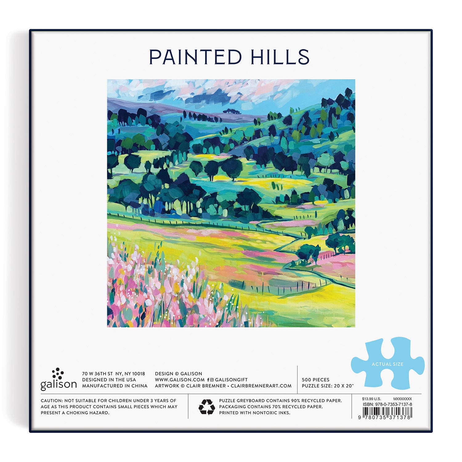 galison-painted-hills-puzzle-500-teile-landschaft-quadratisch image 4