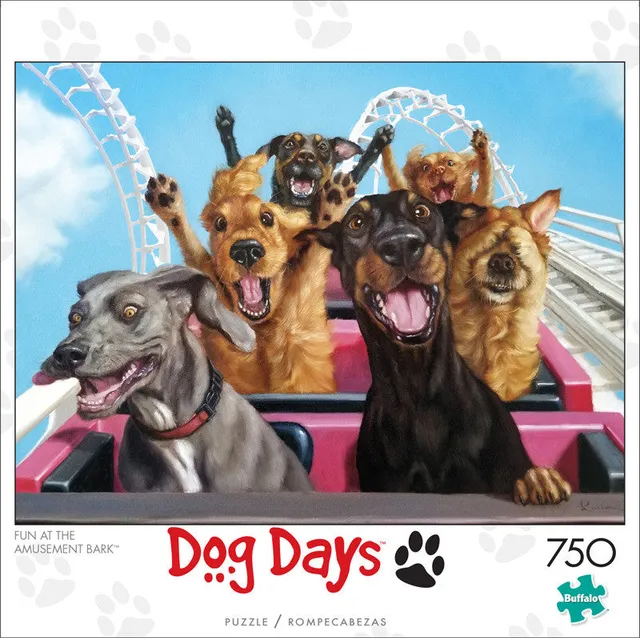 buffalo-games-dog-days-fun-at-the-amusement-bark-750-teile-puzzle-hunde image 1