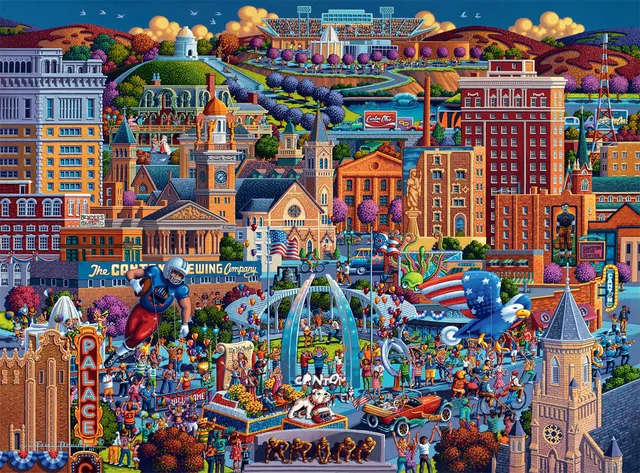 buffalo-games-dowdle-football-town-1000-teile-puzzle image 1