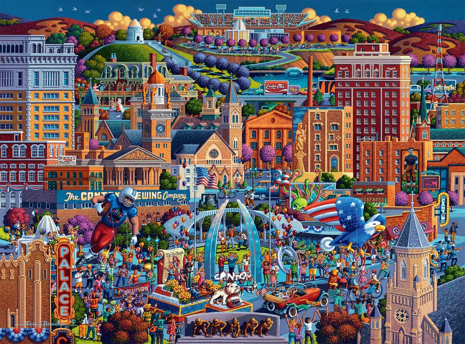 buffalo-games-dowdle-football-town-1000-teile-puzzle image 1