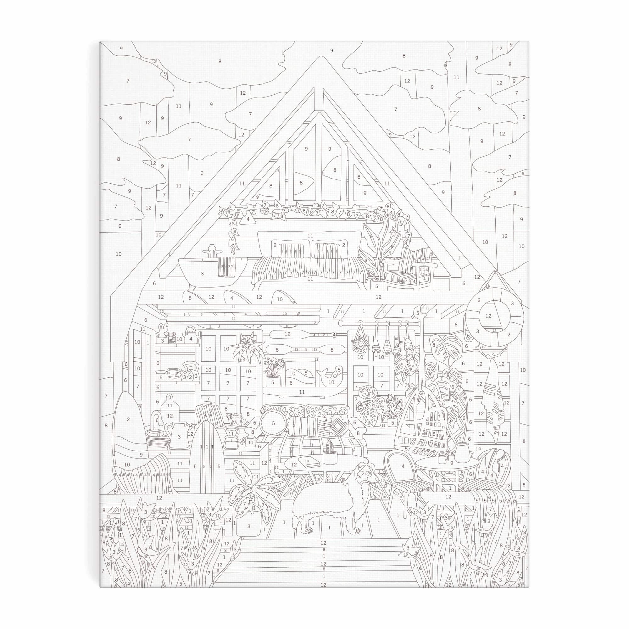 galison-surf-shack-hideaway-malen-nach-zahlen-set-11x14-strand image 3