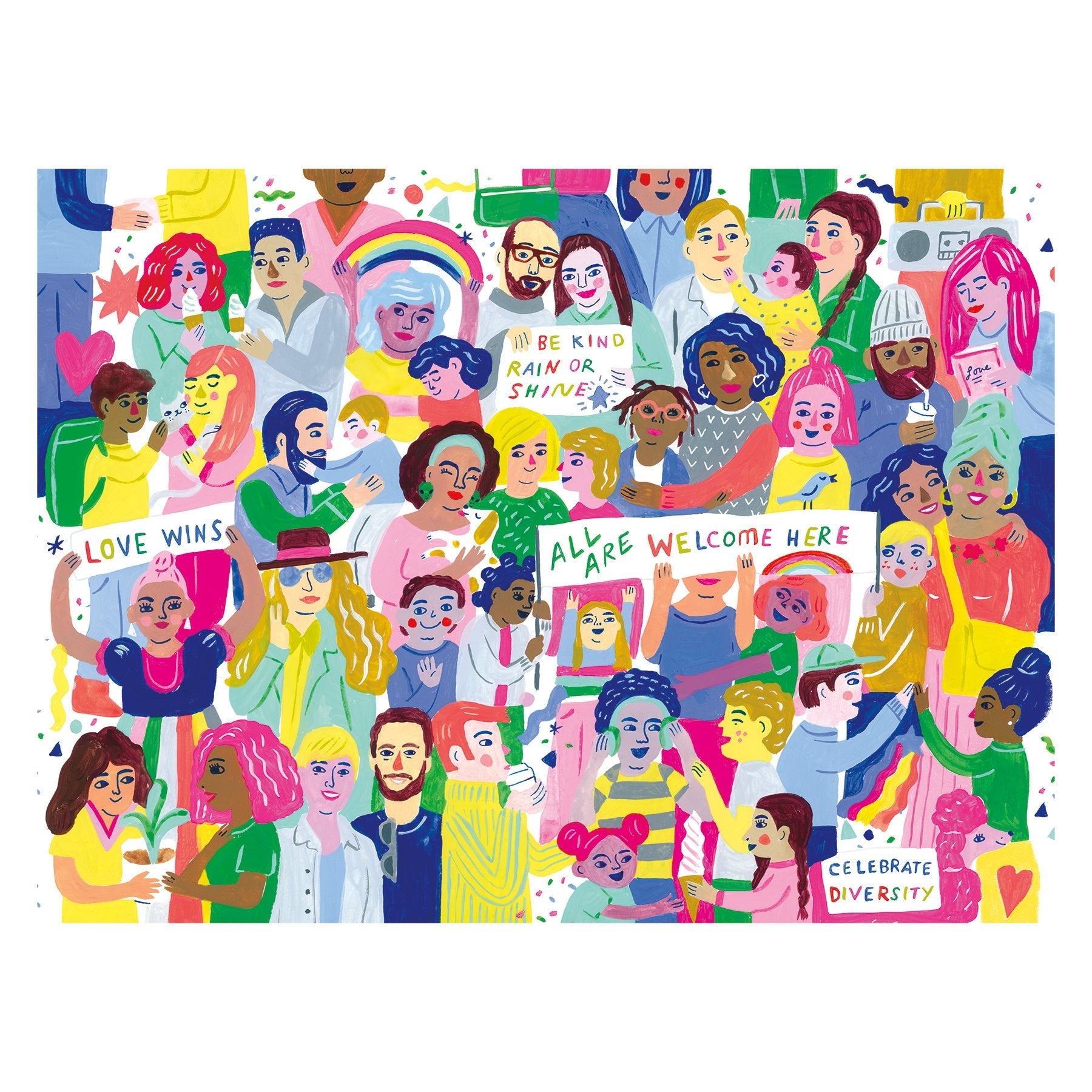 galison-all-are-welcome-here-1000-teile-puzzle-familie-68x51cm image 4