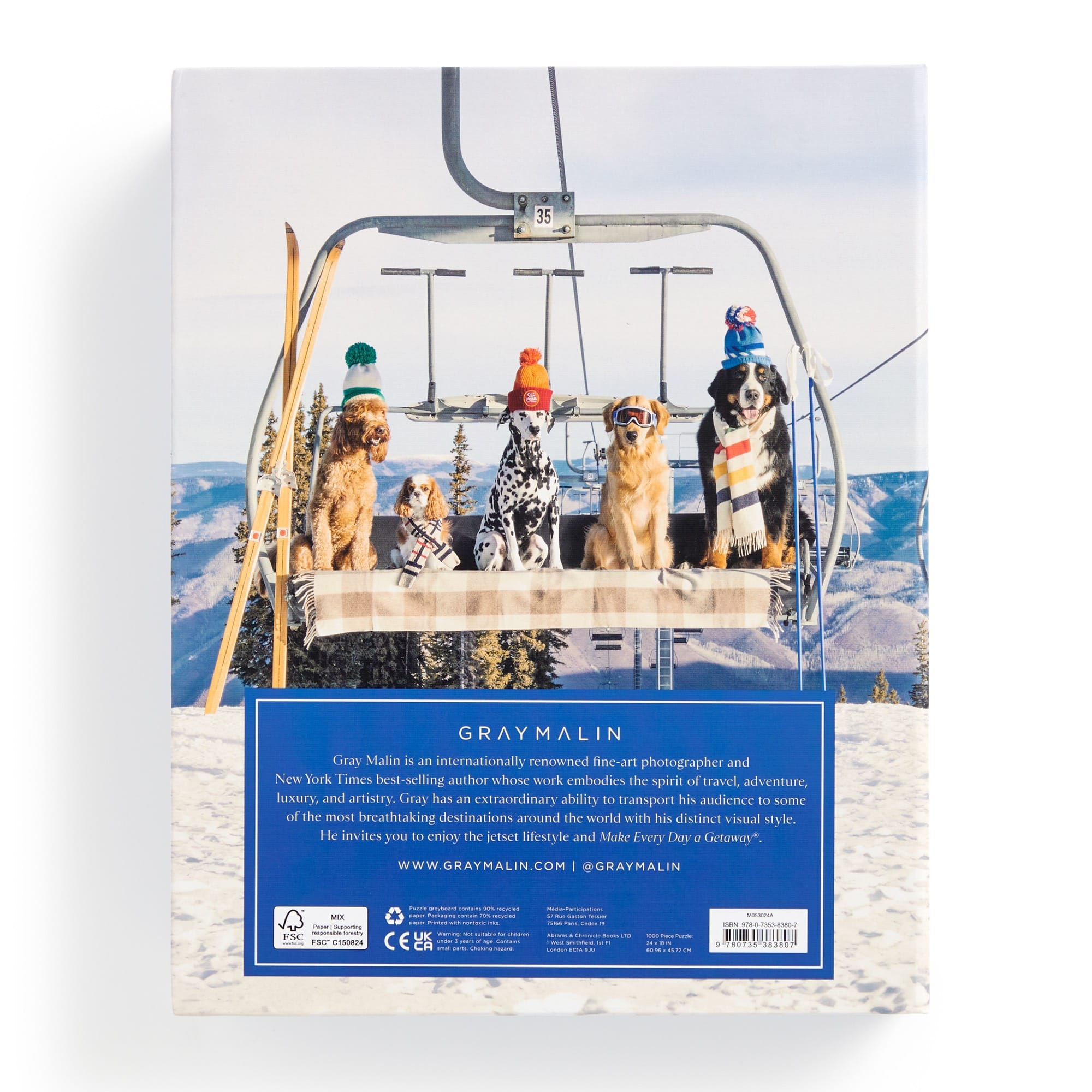 galison-gray-malin-aspen-puzzle-1000-teile-hunde-skilift image 7