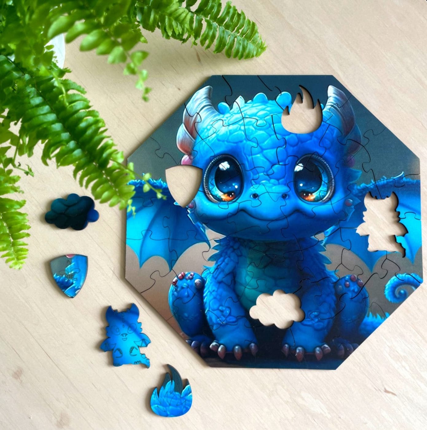 milliwood-hi-i-m-little-diego-dragon-holzpuzzle-46-teile-kinder image 2