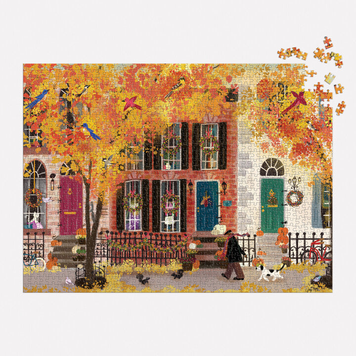 galison-autumn-in-the-neighborhood-1000-teile-puzzle-herbst image 4