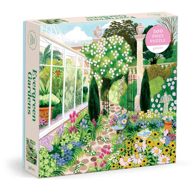 galison-evergreen-gardens-puzzle-500-garten image 1
