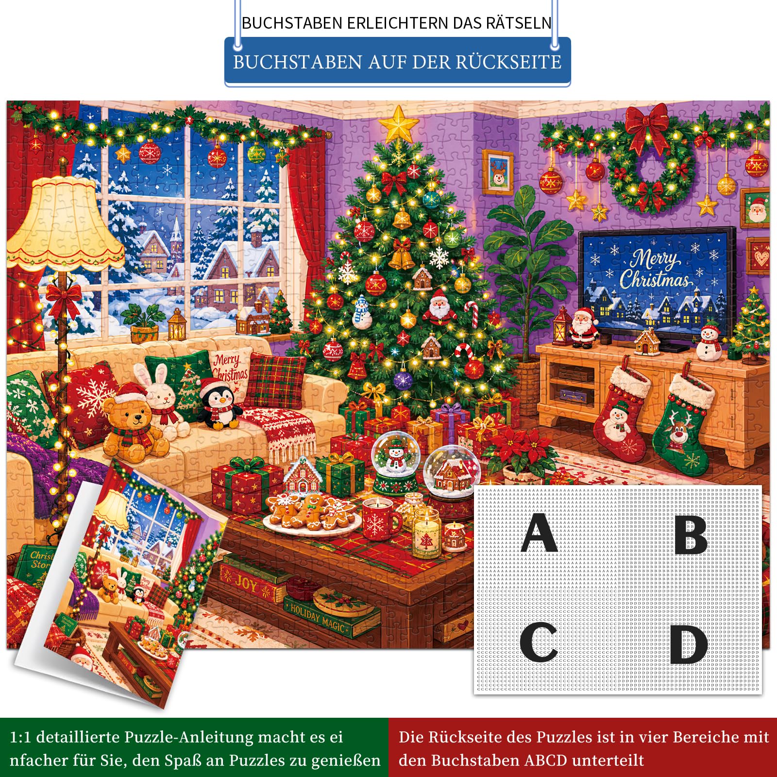 huadada-gem-tliches-weihnachten-puzzle-1000-teile-70x50 image 7