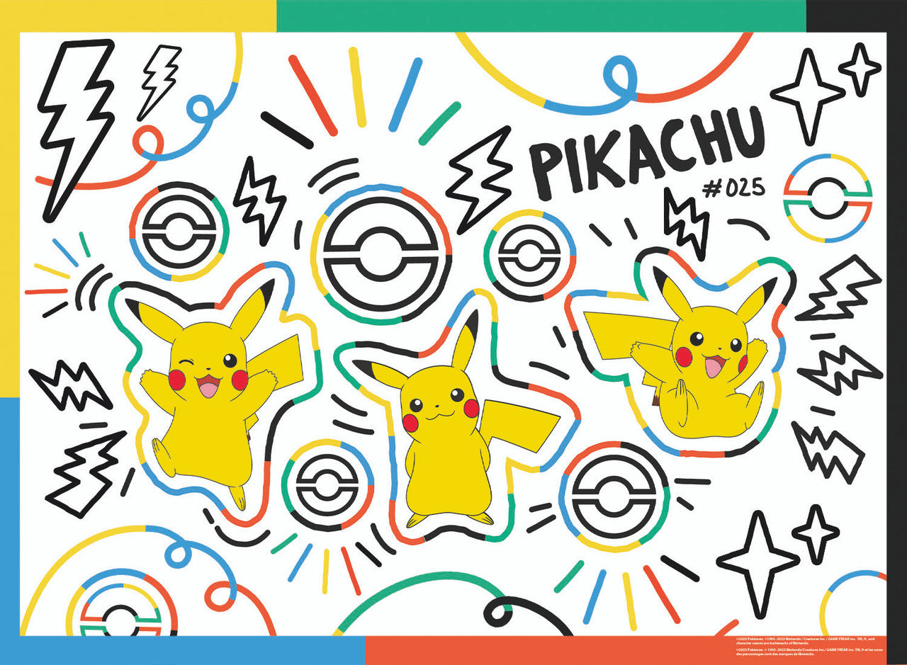 buffalo-games-pokemon-doodle-pikachu-100-teile-puzzle-kinder image 1