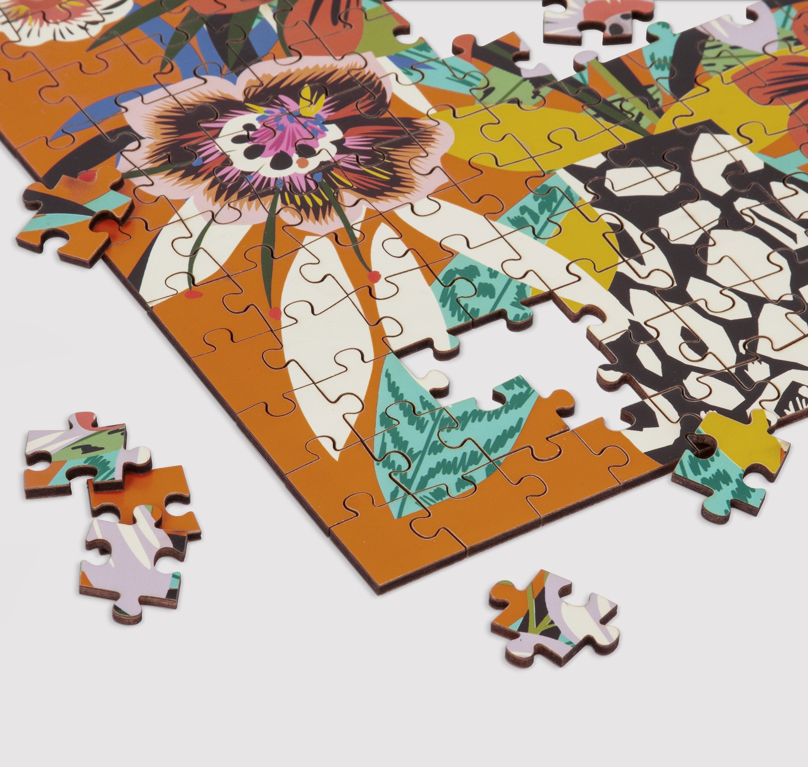 galison-leopard-vase-holzpuzzle-144-teile-kitty-mccall image 5