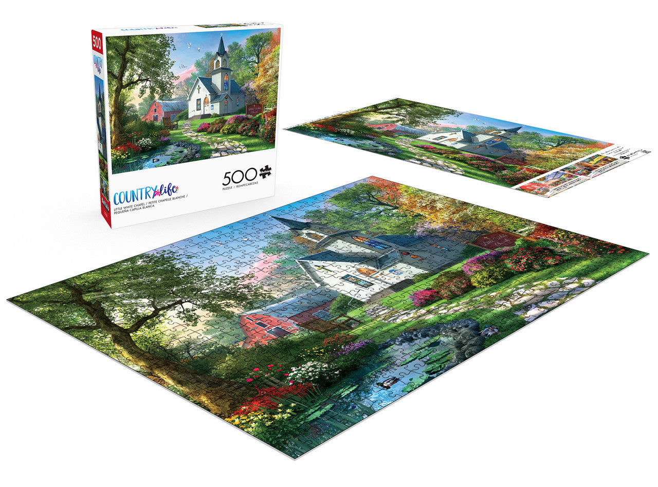 buffalo-games-little-white-chapel-500-teile-puzzle-kapelle image 2